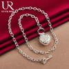 925 Sterling Silver Romantic Heart-shaped Necklace Fashionable Wedding Jewelry