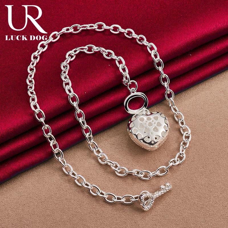 925 Sterling Silver Romantic Heart-shaped Necklace Fashionable Wedding Jewelry