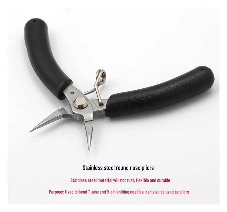 DIY Jewelry Making Tool Set: Chain Cutters, Needle Bending Pliers, Round Nose, Pointed Nose, Angled Nose, Cutting, and Hand Pliers.