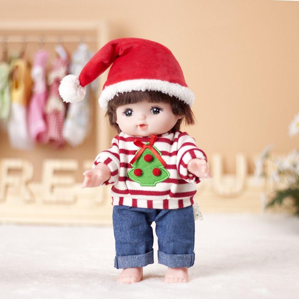 Toy Clothes Joints Doll's Clothes Toy Accessories Christmas Striped Suit   Children Gift