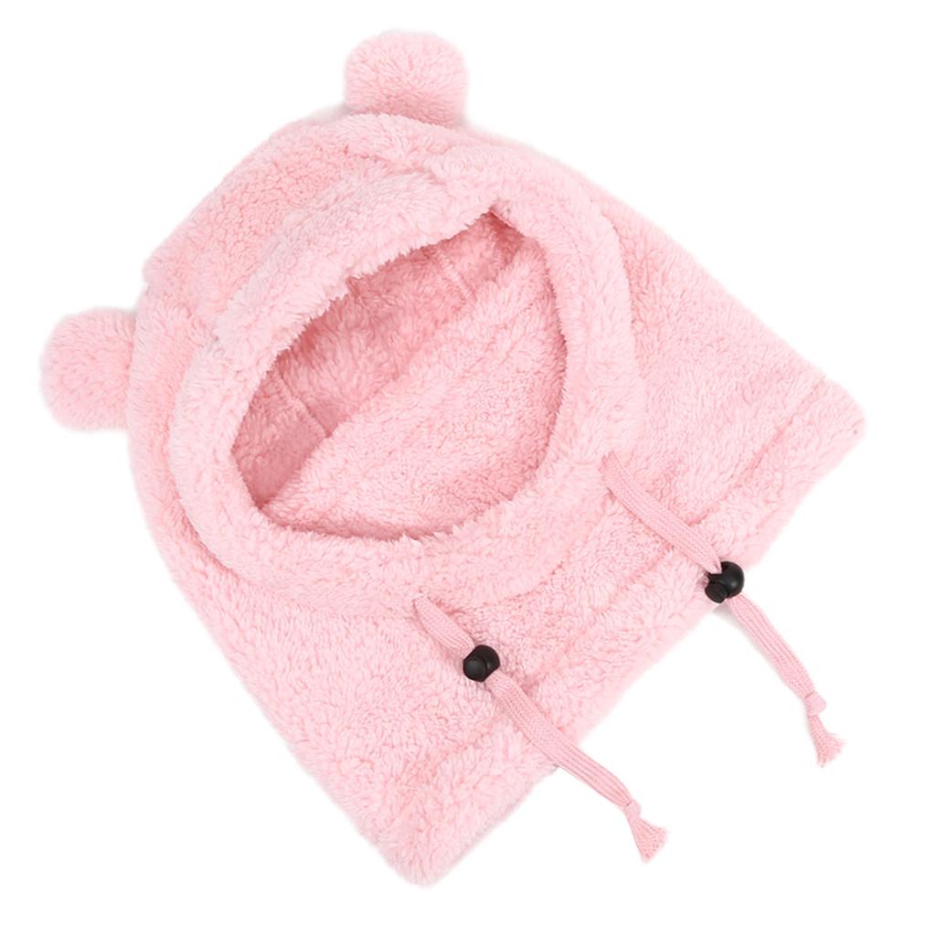 Face Cover Helmet Cap for Children Cold-proof Warm Balaclava Hat Ski Thermal Bear Ears Kids Neck Scarf Mask Integrated Hat