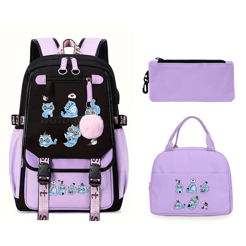 Animation Cartoon Peripheral Printing Children'S Backpack Male And Female Versatile Large-Capacity Student Schoolbag