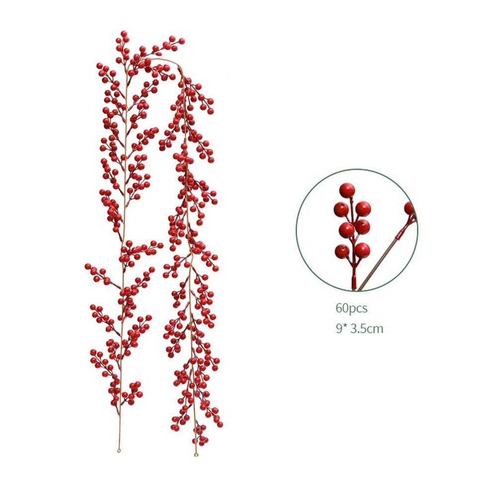 

Искусственная гирлянда из красных ягод, обвивающая предметы, искусственная ягодная лоза красный