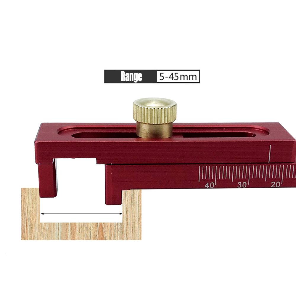 Woodworking Saw Seam Gauge Aluminum Alloy Depth Measuring Sawtooth Ruler Marking Gauge Measuring Tools