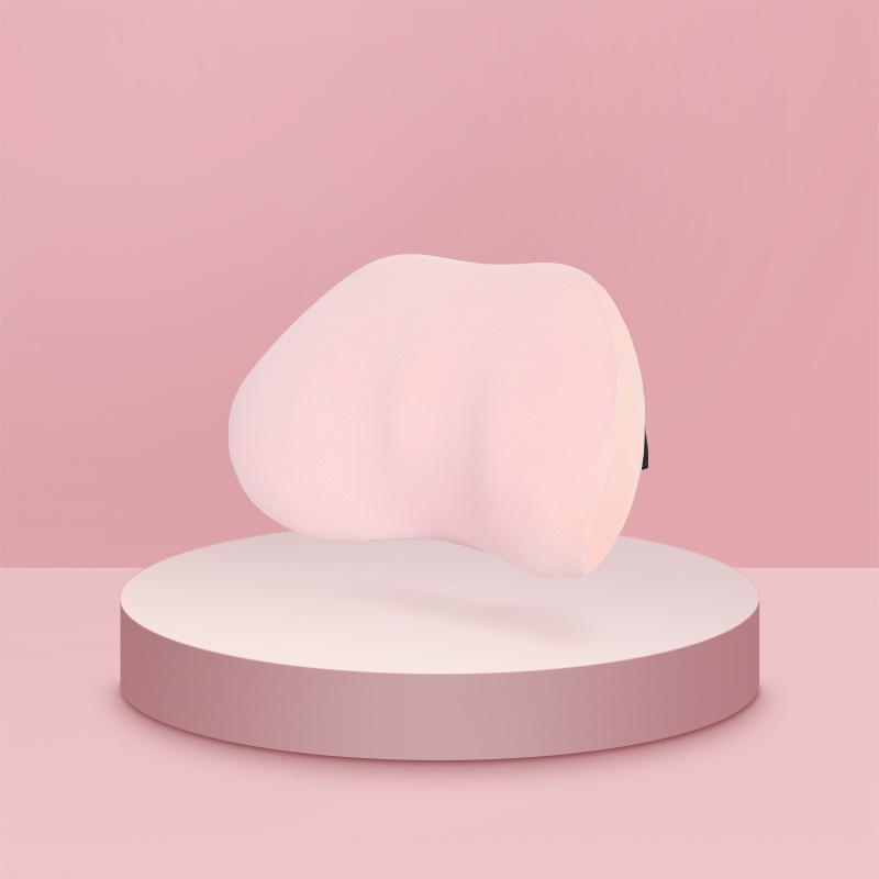 Fashionable and Minimalist Car Headrest and Neck Protection Pillows Solid Color Car Interior Cushion Soft Support Memory Rebound Lumbar Support Pillow