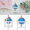Dollhouse Study Living Room Decoration Rotatable Mini Globe for 1/12 Scale Doll (White)