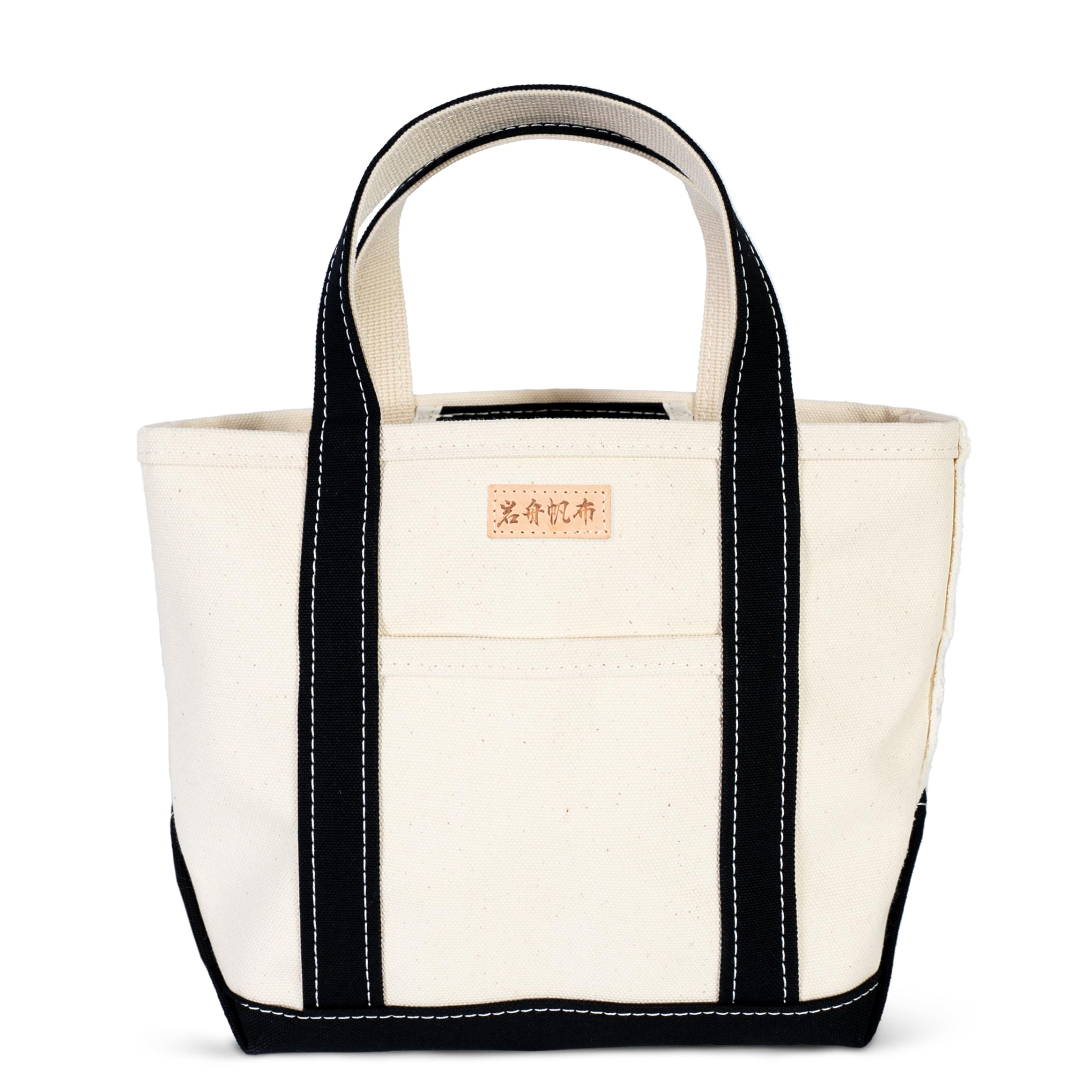 

Ship and Rock Basic Tote Made in Japan Canvas Tote Bag for Women by Iwafune Canvas (Black) - Small, чорний