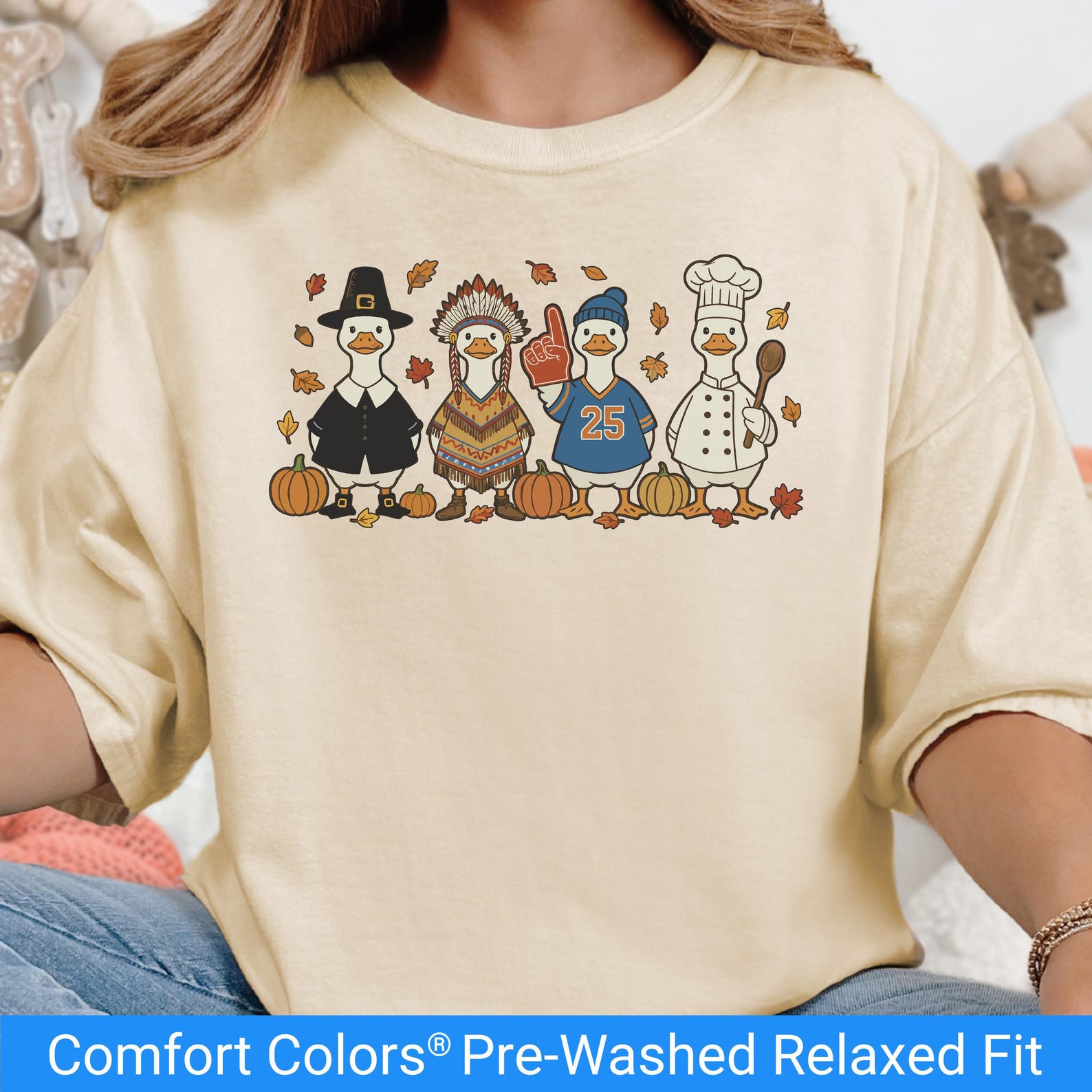 Funny Silly Goose Thanksgiving Shirt, Comfort Colors Friendsgiving Tee, Goose Lover Gift, Funny Geese Graphic Tshirt, Turkey Day T Shirt 2XL