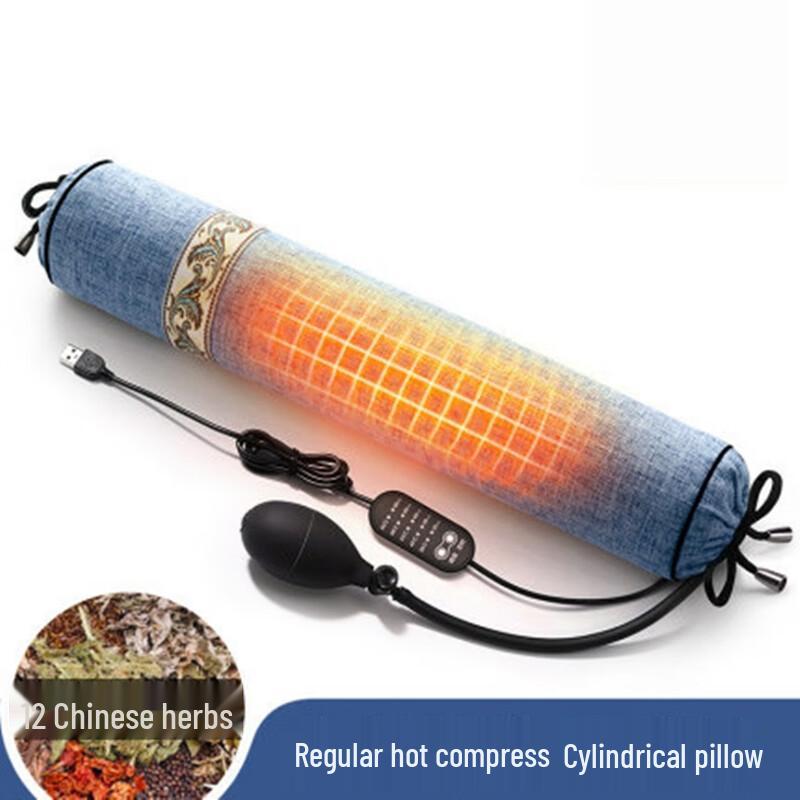 

OEING Round Cervical Pillow with Heat & Inflatable Support