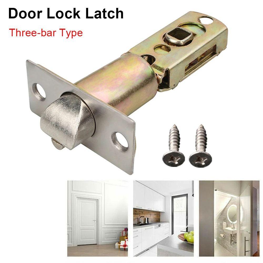 1Pcs Privacy Door Lock Latch Stainless Steel Internal Bolt Catch Durable Lock Tongue Core Hardware