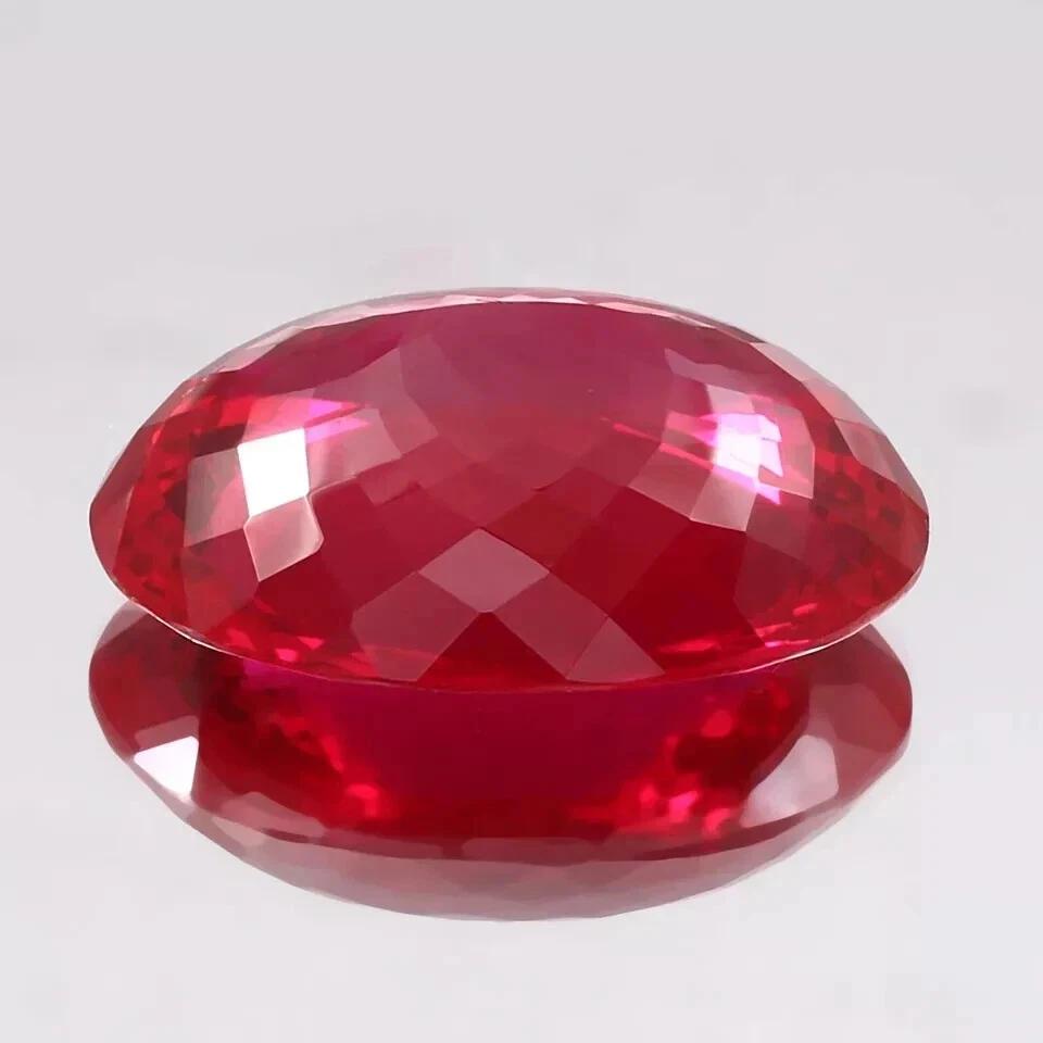 Natural Burma Pigeon Blood Red Ruby Oval 51-52 Ct Beautiful Certified Gemstone