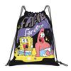 Custom S-Sponges Anime Bobes Drawstring Bags Men Women Lightweight Cartoon Sports Gym Storage Backpack