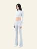 Deoineoseu Jersey Bootcut Pants (Silver Blue)