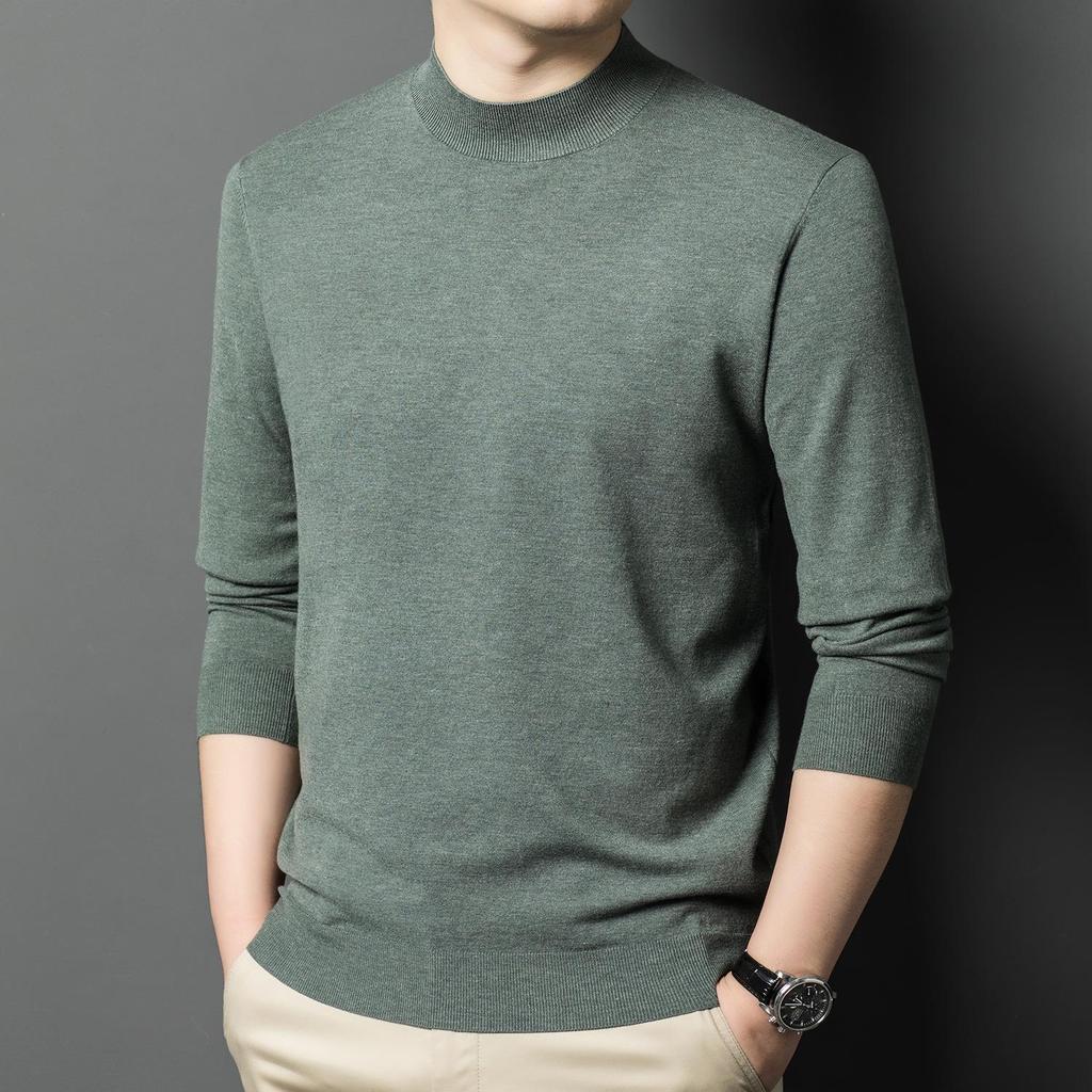 Men's Autumn/Winter Thick Wool Half-High Collar Sweater