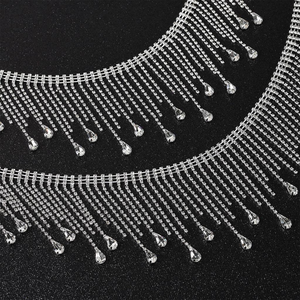 Tassel Water Drop Rhinestone Chain for DIY Wedding and Evening Gowns