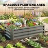 Rectangle Raised Garden Bed Box with Weatherized Steel Frame for Vegetables, Flowers, & Herbs, 120 cm x 60 cm x 30.5 cm, Light Grey