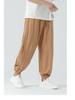 2024 Men's Cotton Linen Athletic Long Pants: Plus Size, Casual Elastic Waist.