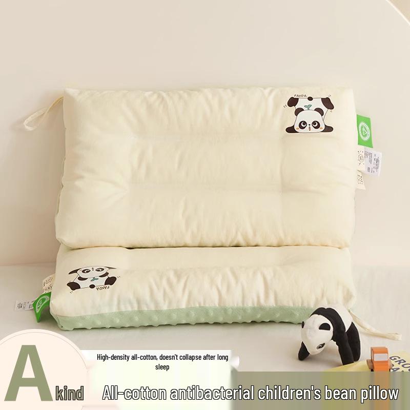 

All-Cotton Children s Bean Pillow for Spine Support 5-8cm