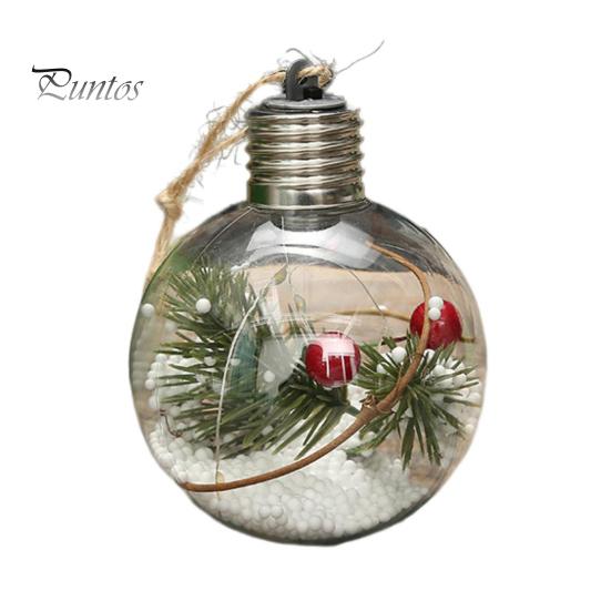 Excellent Eye-catching Lightweight Christmas Decoration Lamp Xmas Tree Plastic Ball LED Light Bulb for Home