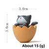 Eggshell Cute Cartoon Cat Mini Model Ornament For Landscape Prop Decoration