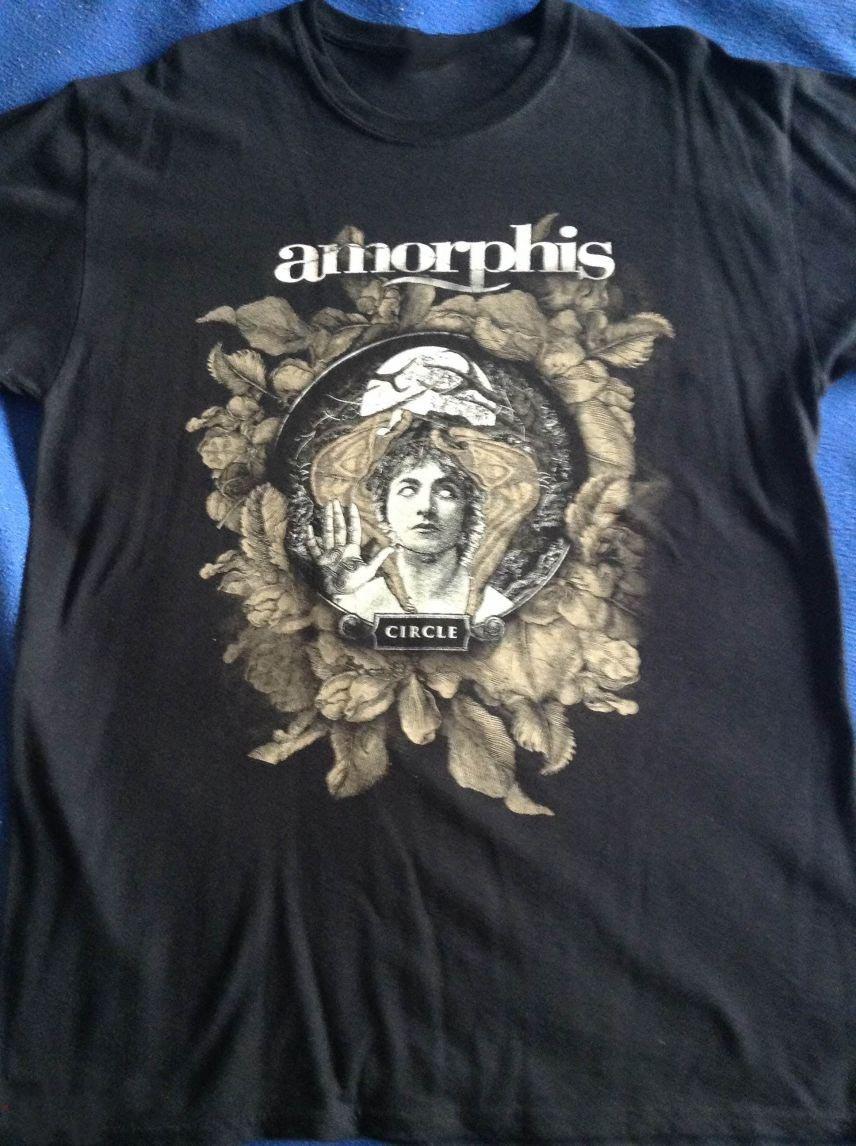 VTG AMORPHIS Band Circle Australian Tour Cotton Black S-5XL T Shirt JU1034 XXL