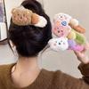 Colorful Lamb Headband Anti-Slip Soft Plush Face Washing Hair Pin Cartoon Bear Decor Makeup Hair Hoop