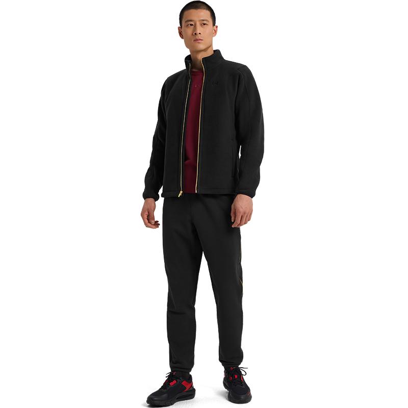 Under Armour American Vintage Casual Fashion Simple Loose Jacket Men Jacket Black 6006004-001