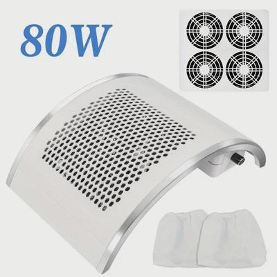 Portable Nail Vacuum Cleaner with 4 Fans & Adjustable Speed for Strong Dust Suction
