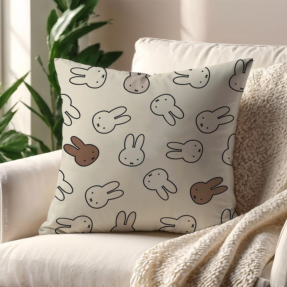 Cartoon M-Miffys-S Cute Cushion Cover For Pillow Printing Sofa Decoration Home Car Room Coffee Shop Office Nordic Simplicity