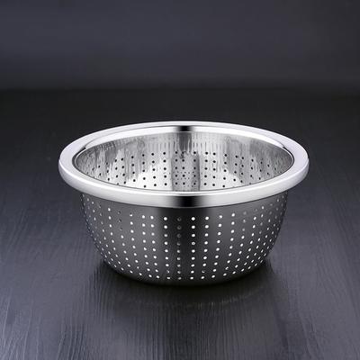 Kitchenware Perforated Stainless Steel Tray (30cm) Fruit Basket