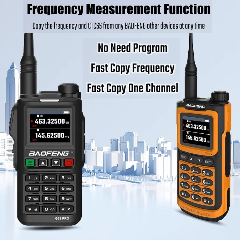 Baofeng UV-G28 Pro Walkie-Talkie 10W 4 Bands UHF VHF Type-C Charge 999 CH Two-Way Radios Powerful UV18H UV18 Transceiver
