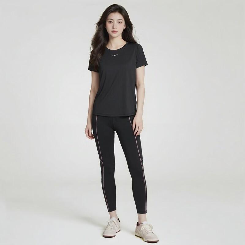 Nike Women's Short Sleeve Training T-Shirt Round Neck Quick-Dry FN2799-013