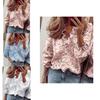 Elegant Womens Long Sleeve Shirts Blouse With Ruffle V Neck And Plus Size Options