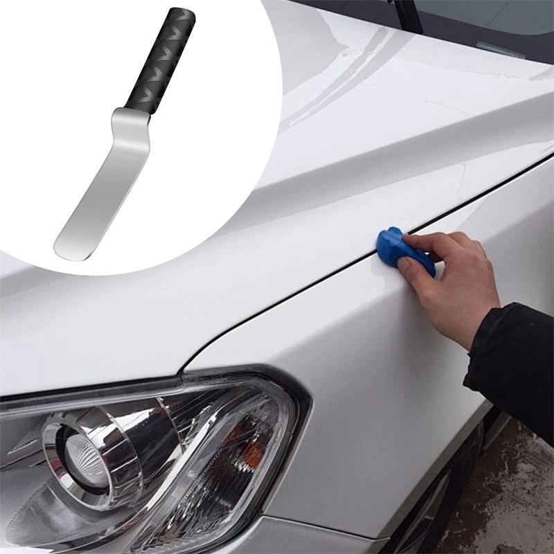 Car Dent Repair Tool Stainless Steel Z-Type Rubber Handle Leveling Flapping Pad Body Dent Removal Tool