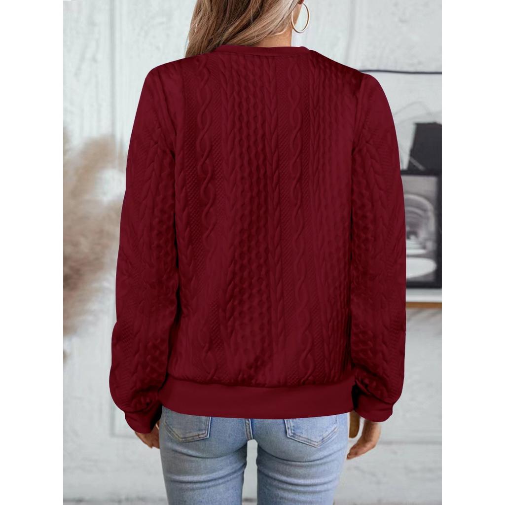 Ladies, Casual, Collar Zipper, Long Sleeved Hoodie, Women's Clothing, T-shirt