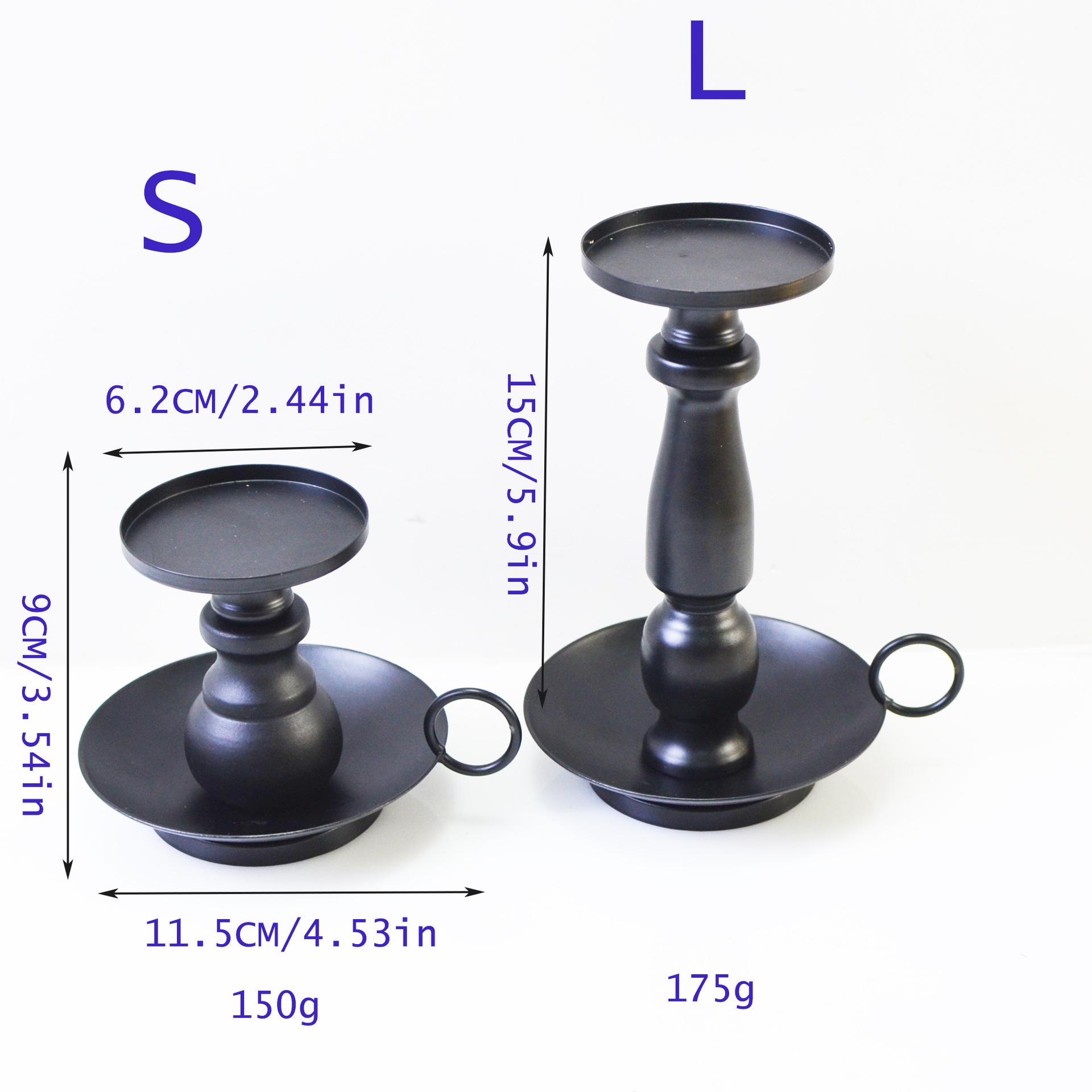 European Wrought Iron Handheld Candle Holder for Candlelight Dinner