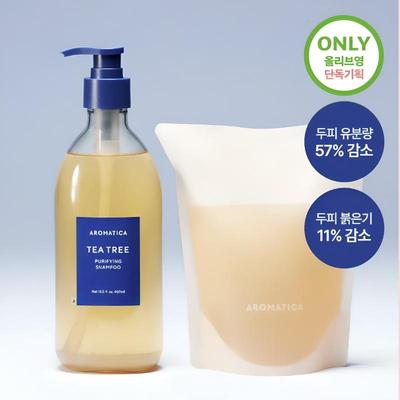 Tea Tree Purifying Shampoo 400ml+Refill 400ml (Double Plan)/Olive Young Pick