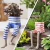 Flowerpot Lower Body Design Resin Mini Planter Flower Plant Pot Ornament Indoor Outdoor Table Wall Decoration
