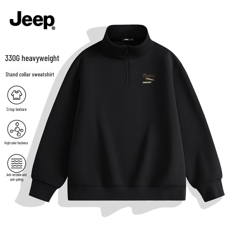 Jeep Men's Half-Zip Stand-Collar Sweatshirt