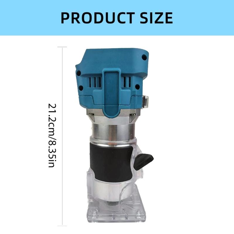 18V Akku-Oberfräsen Trimmer Bürstenlos Einhandbedienung Einstellbar 6 Einstellungen Spannzangengrößen 1/4", 6mm, 8mm 700W Kommt