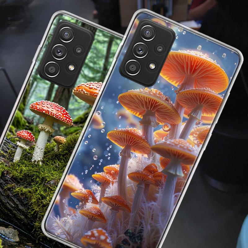 Fungal Aesthetics Phone Case for Samsung A54 A57 A37 A17 A14 A15 A12 A24 A34 A55 A35 A25 A52S A07 A05S A04S A22 A32 A72 Galaxy N