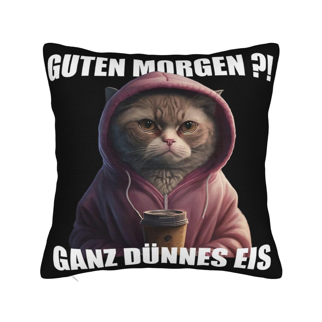 Guten Morgen Ganz Dnnes Eis Pillow Cover Accessories Printing Cushion Cover Decorative Pillow Case Cover Sofa Multiple Sizes