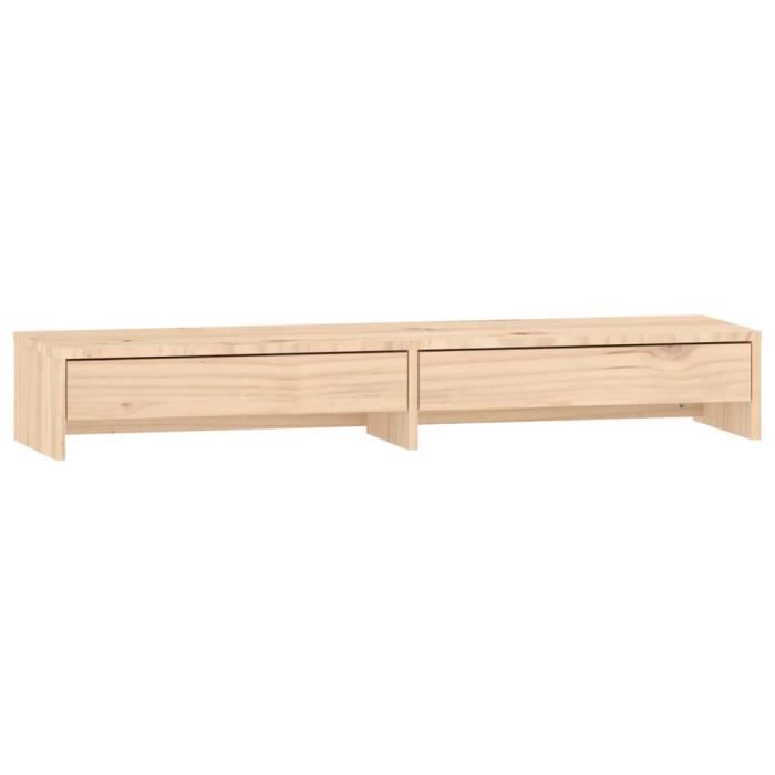 VidaXL Support pour moniteur 100x27x15 cm Bois de pin solide 813959