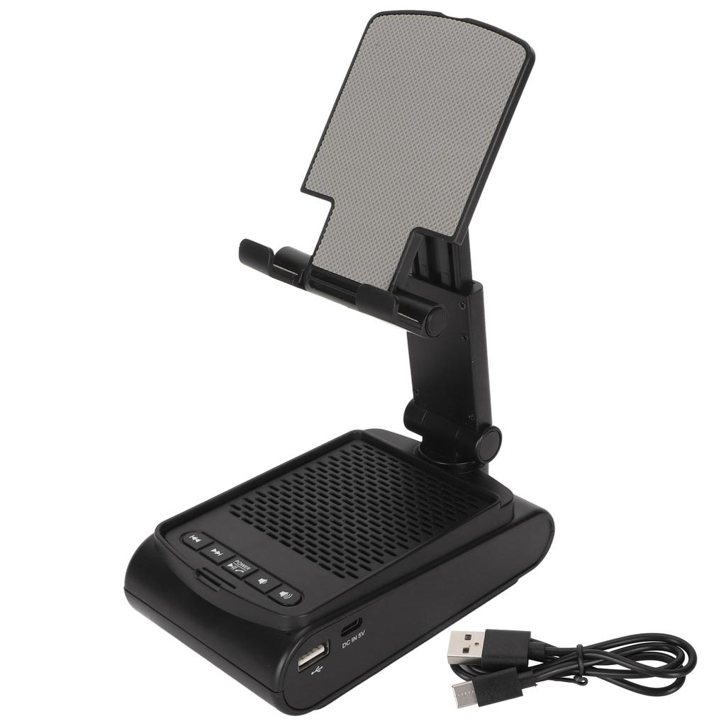 F25 Cell Phone Stand Wireless Speaker Anti Slip Foldable Adjustable Phone Holder Speaker with