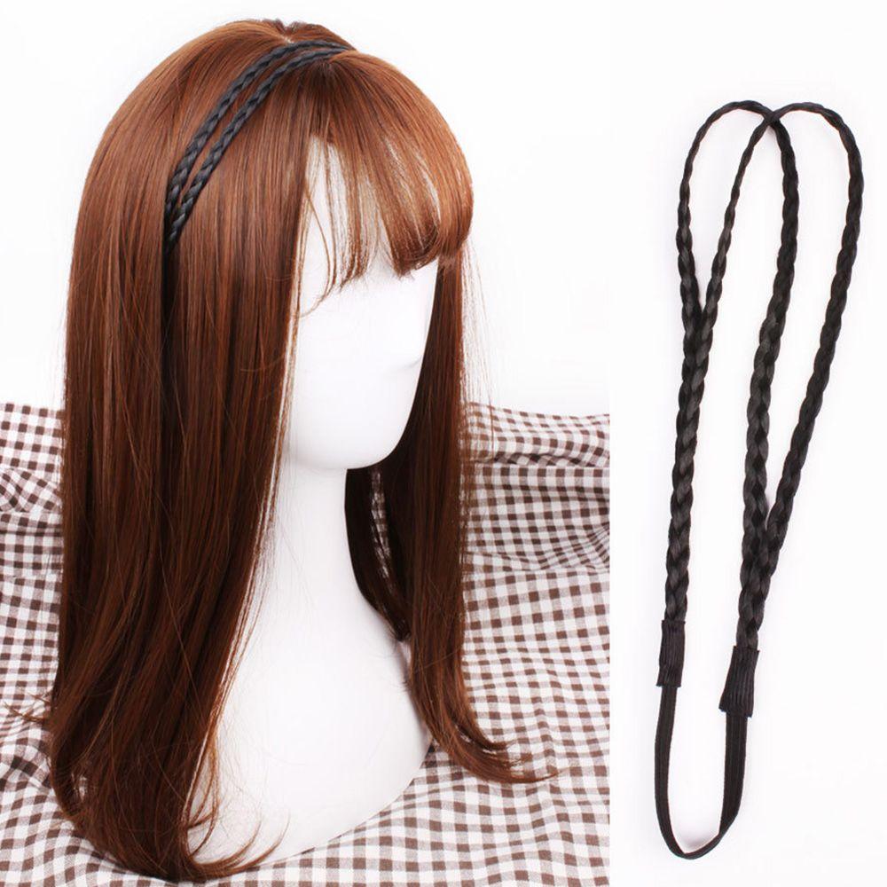 Wig Twist Headband 4 colors Headwear Synthetic Wig Wig Headband Double Braided Braided Hair Band