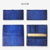 CLW Crocodile Leather Works Diamond Python Long Wallet, Indigo Dye, Made in Japan, Blue, Men's Long Wallet with Coin Purse, Brand Name Gift (Gold