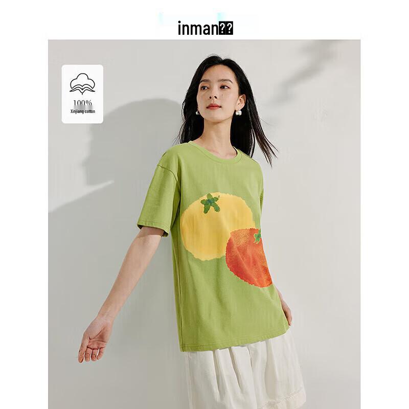 Inman Women s Cotton Fruit Print T-Shirt L