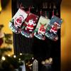 4PCS/SET Christmas Stockings Socks Christmas Tree Hanging Pendant Ornaments Candy Gift Socks Gift Bag For Kids Santa Claus Decor