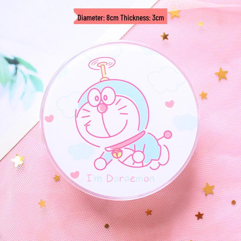 Transparent Cartoon Storage Box: Cute Round Organizer for Snacks, Candy, Gifts, or Cosmetics.