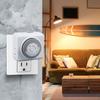 Temporizador mecânico plug-in Intervalos de 30 minutos Diário 48 configurações liga/desliga Controle automático Temporizador universal Tomada Interruptor do temporizador